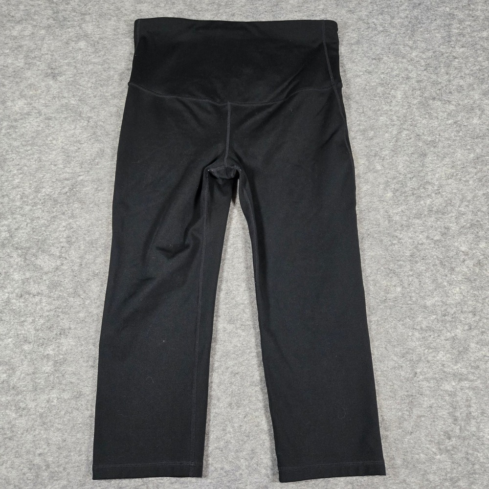Gap Women Black GapFit Blackout Technology Athletic Maternity Leggings M